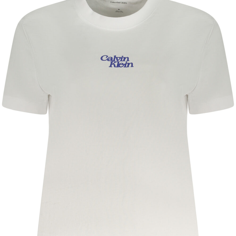 CALVIN KLEIN T-SHIRT MANICHE CORTE DONNA BIANCO