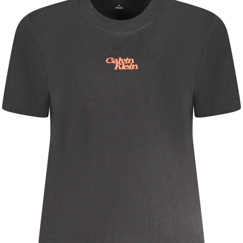 CALVIN KLEIN T-SHIRT MANICHE CORTE DONNA NERO