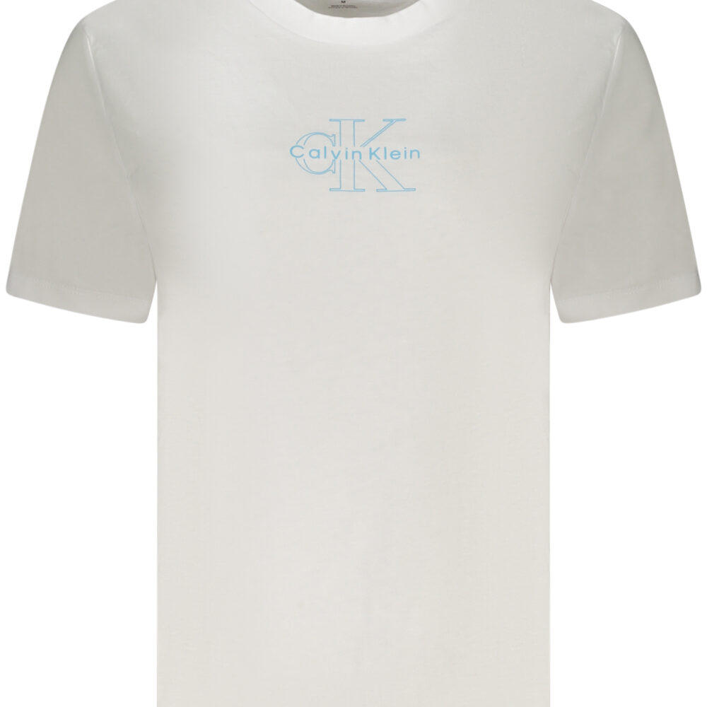CALVIN KLEIN T-SHIRT MANICHE CORTE DONNA BIANCO
