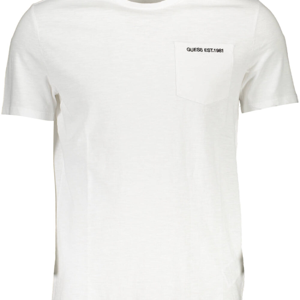 GUESS JEANS T-SHIRT MANICHE CORTE UOMO BIANCO