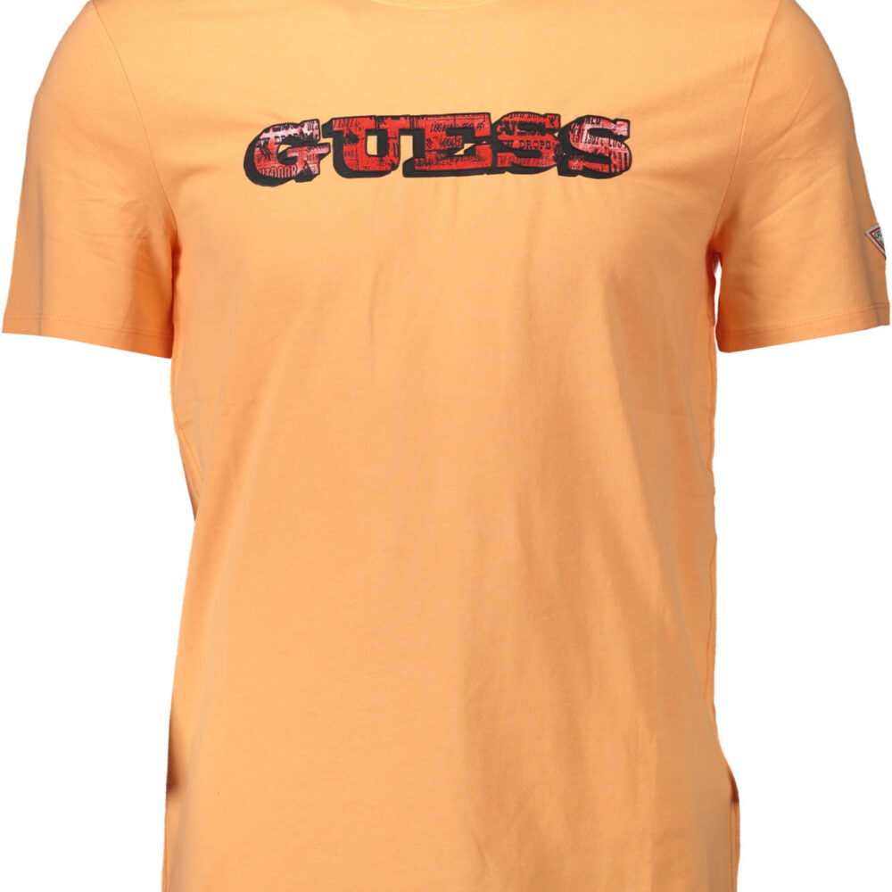 GUESS JEANS T-SHIRT MANICHE CORTE UOMO ARANCIO