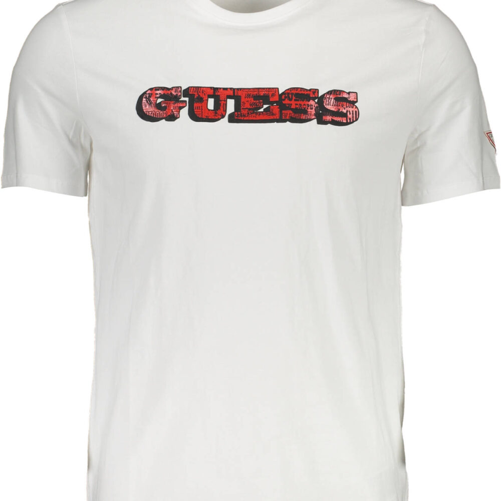 GUESS JEANS T-SHIRT MANICHE CORTE UOMO BIANCO
