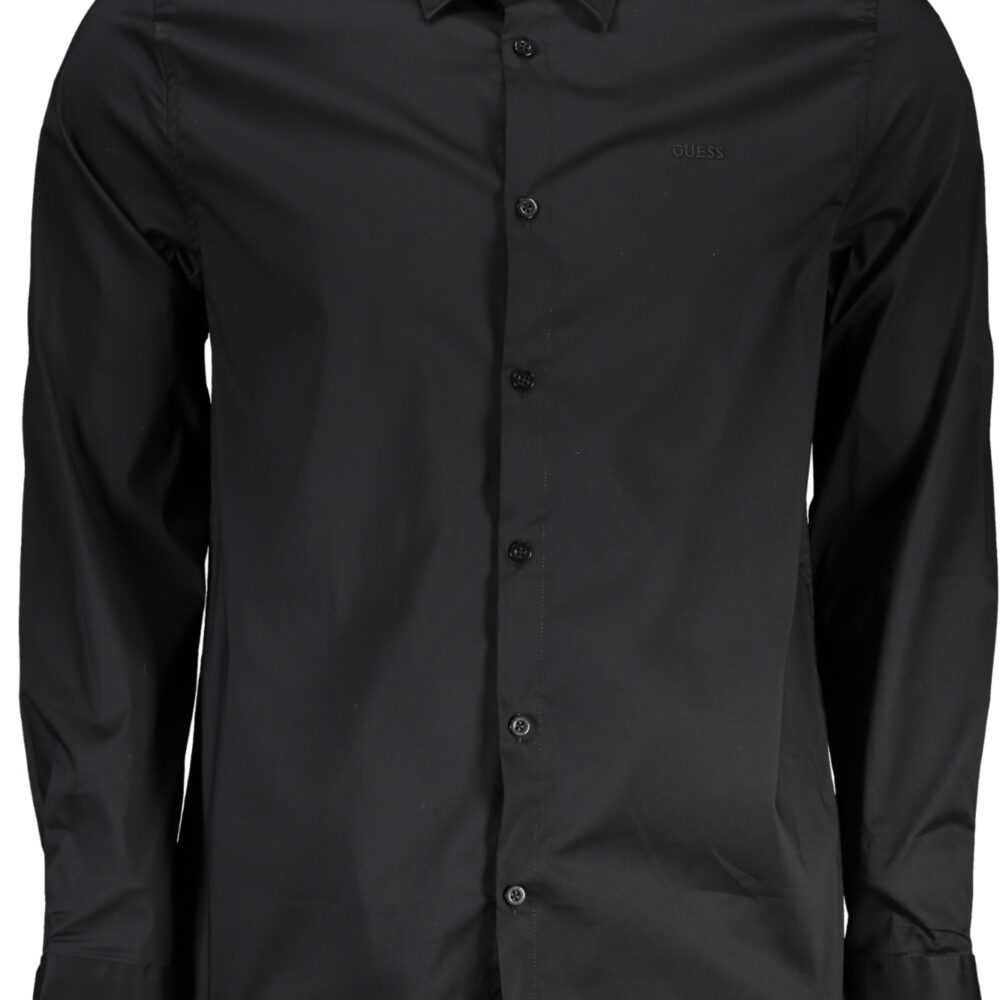 GUESS JEANS CAMICIA MANICHE LUNGHE UOMO NERO