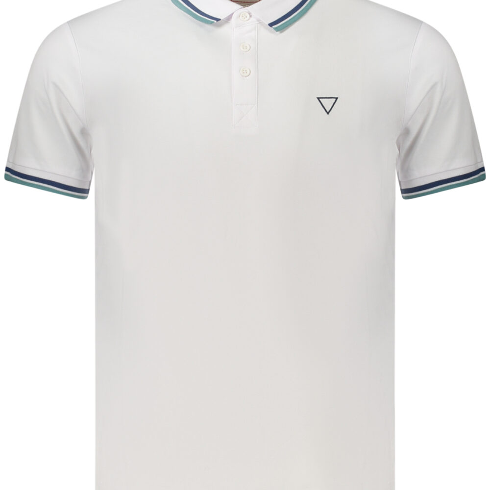 GUESS JEANS POLO MANICHE CORTE UOMO BIANCO