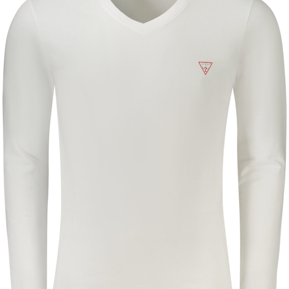 GUESS JEANS T-SHIRT MANICHE LUNGHE UOMO BIANCO