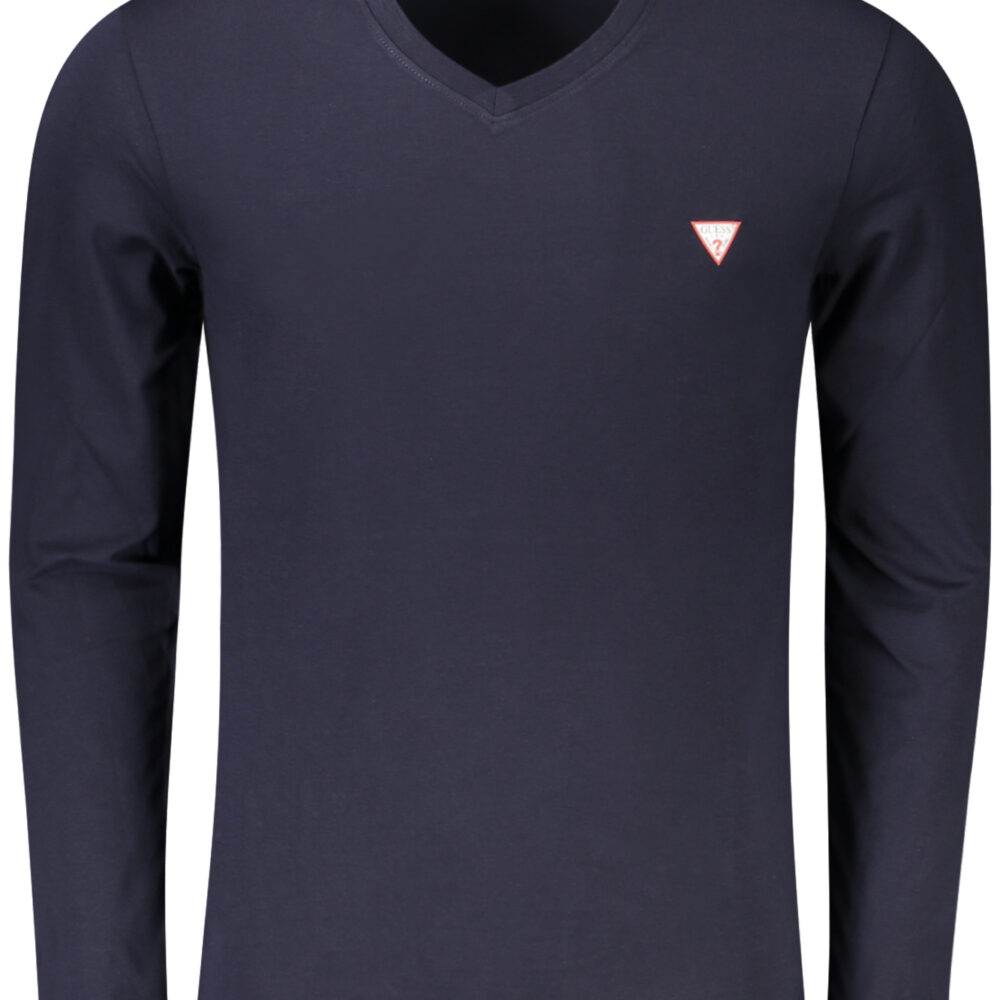 GUESS JEANS T-SHIRT MANICHE LUNGHE UOMO BLU