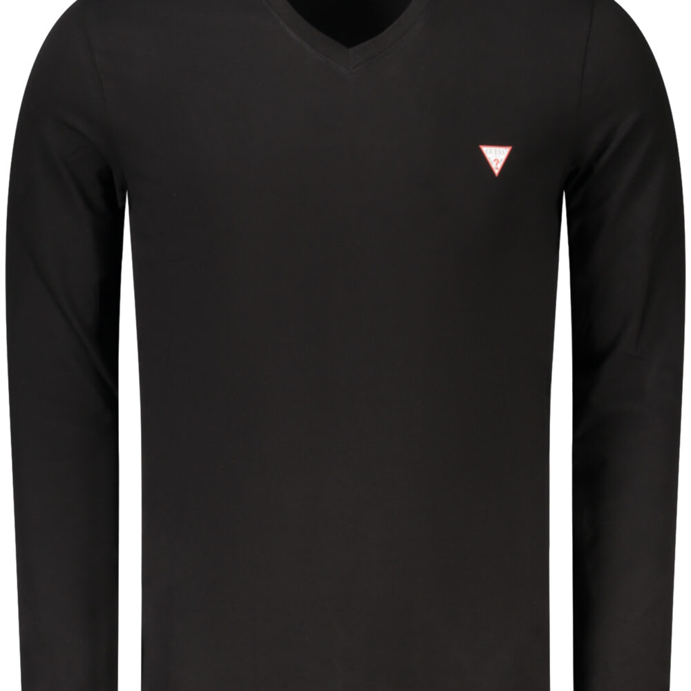 GUESS JEANS T-SHIRT MANICHE LUNGHE UOMO NERO