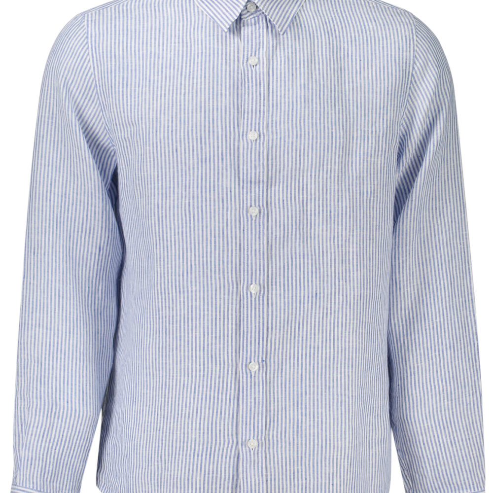 GUESS JEANS CAMICIA MANICHE LUNGHE UOMO BLU