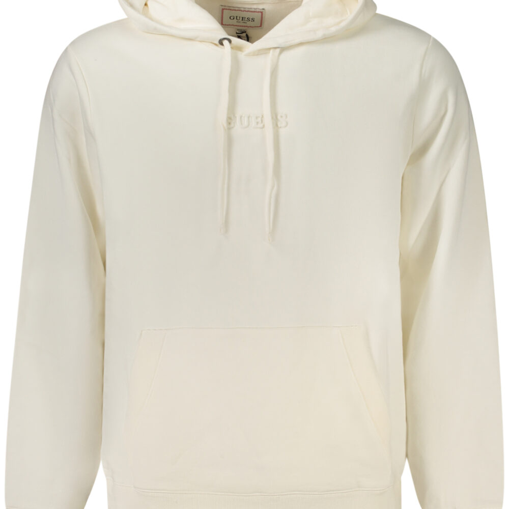 GUESS JEANS FELPA SENZA ZIP UOMO BIANCO