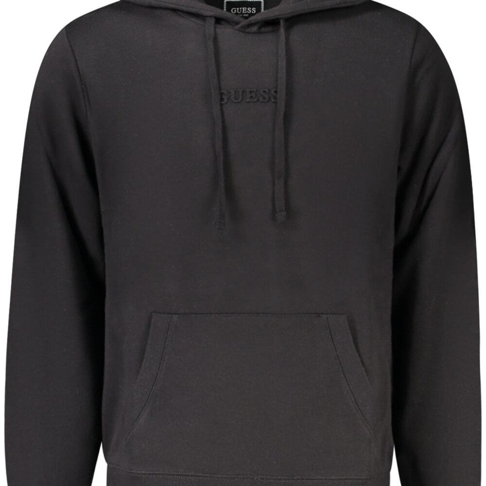 GUESS JEANS FELPA SENZA ZIP UOMO NERO