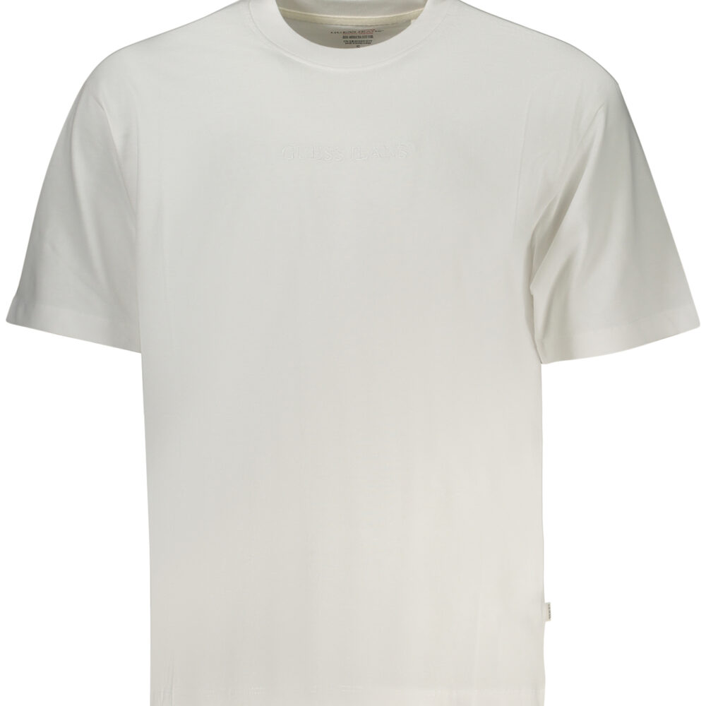 GUESS JEANS T-SHIRT MANICHE CORTE UOMO BIANCO