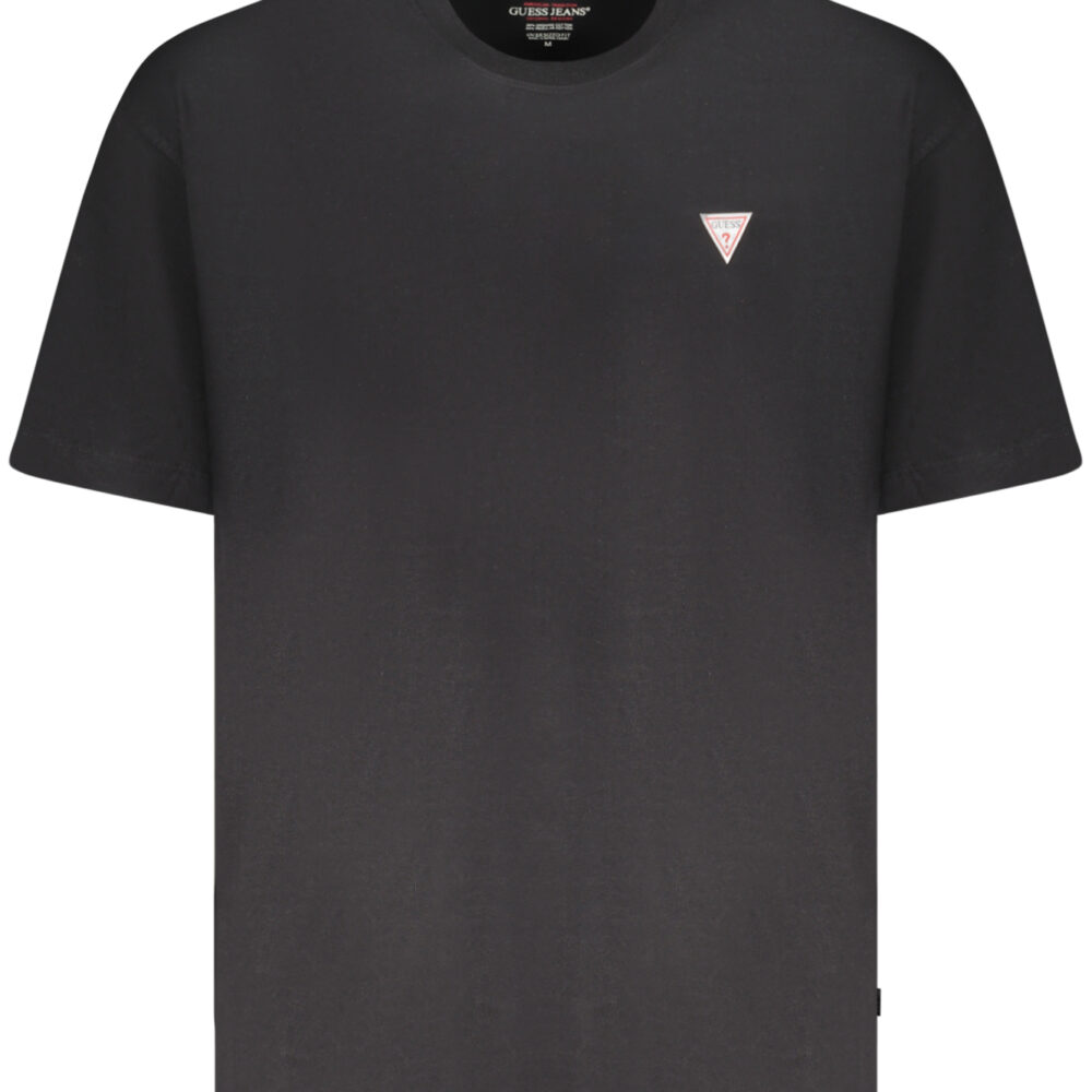 GUESS JEANS T-SHIRT MANICHE CORTE UOMO NERO