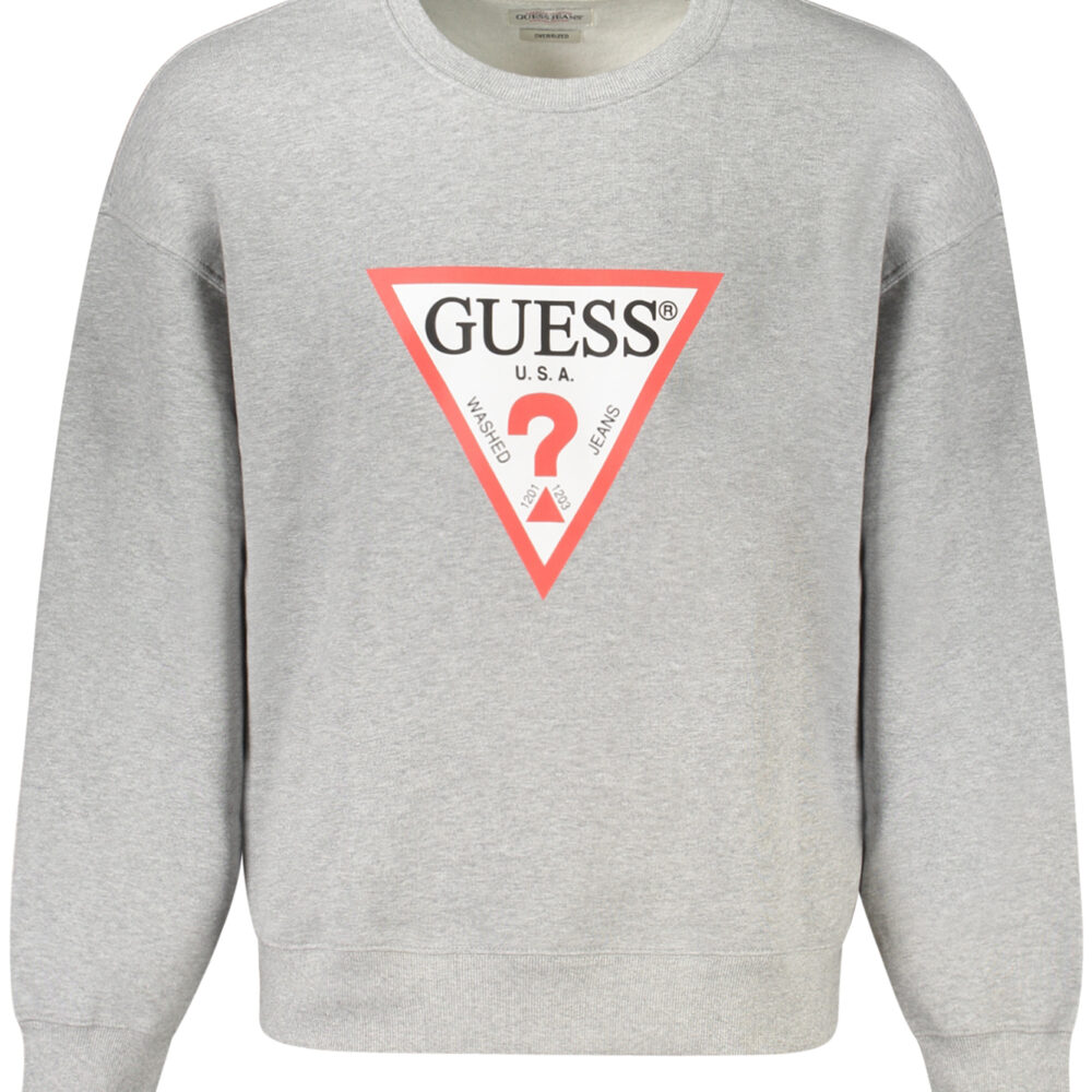 GUESS JEANS FELPA SENZA ZIP UOMO GRIGIO