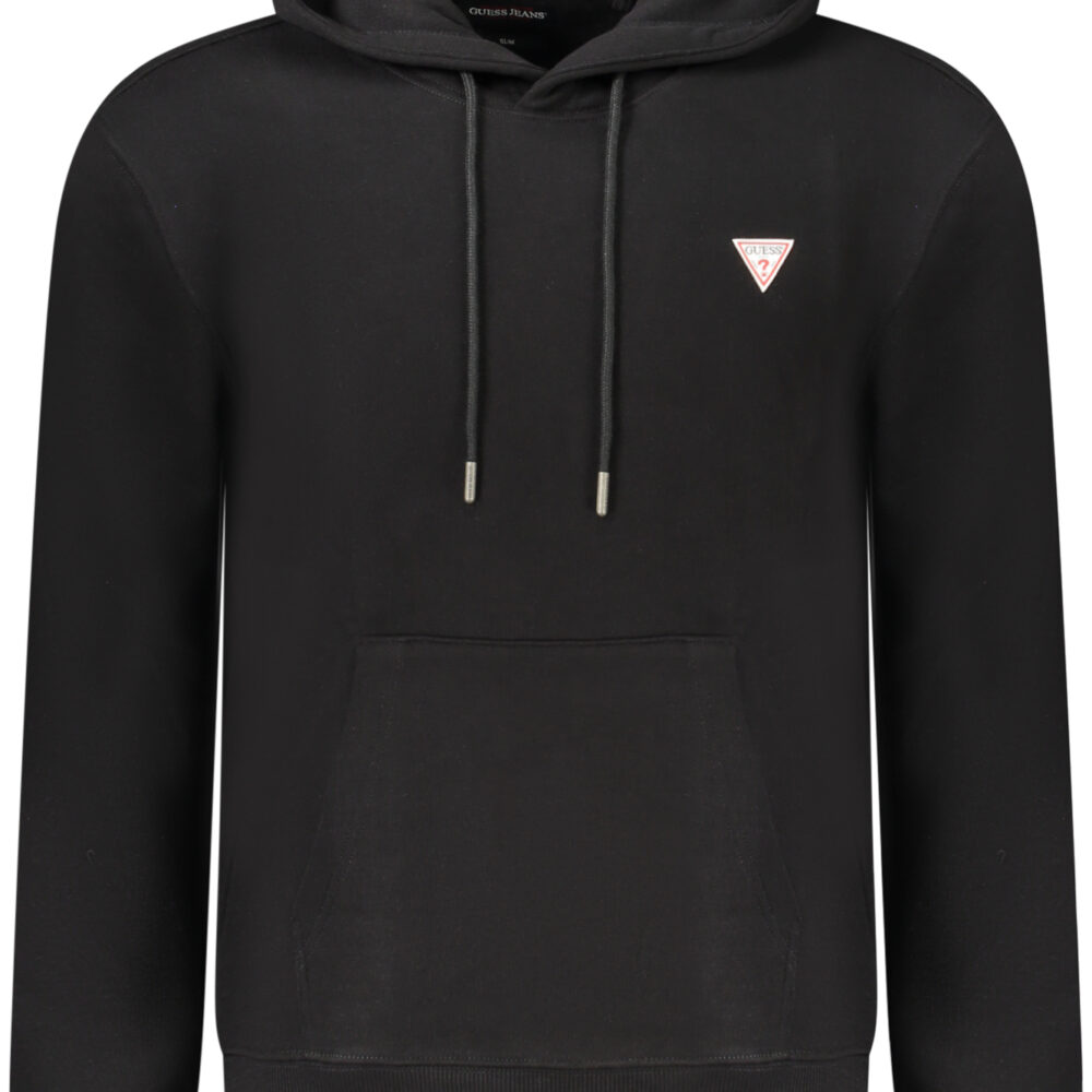 GUESS JEANS FELPA SENZA ZIP UOMO NERO
