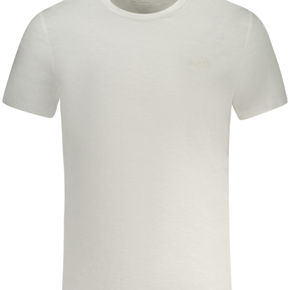 GUESS JEANS T-SHIRT MANICHE CORTE UOMO BIANCO