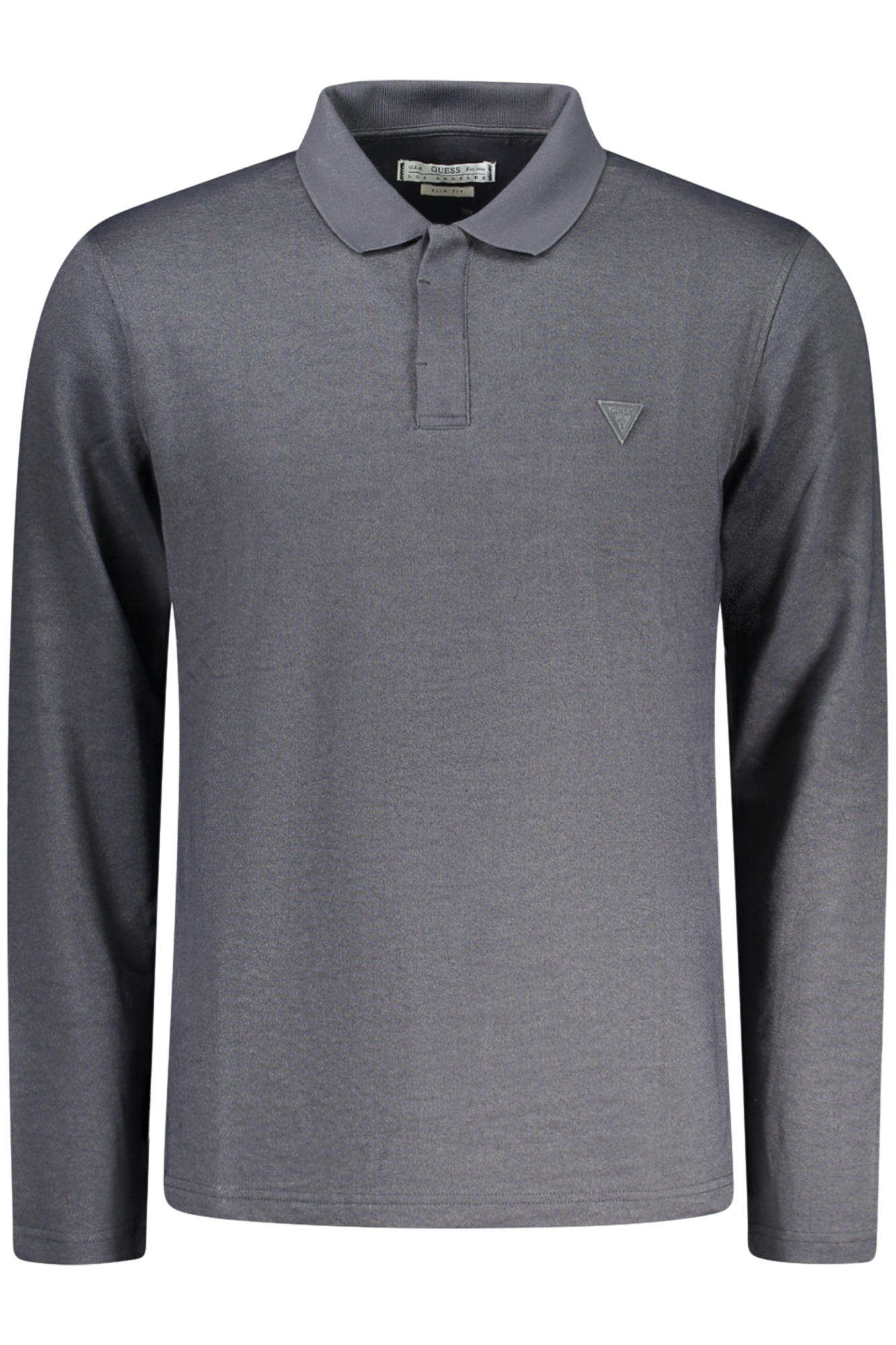 GUESS JEANS POLO MANICHE LUNGHE UOMO NERO