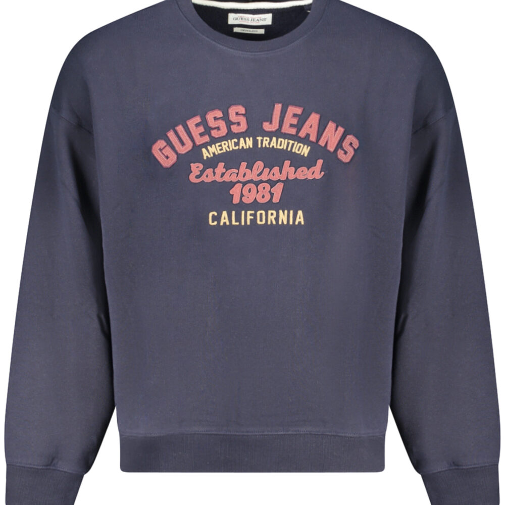 GUESS JEANS FELPA SENZA ZIP UOMO BLU