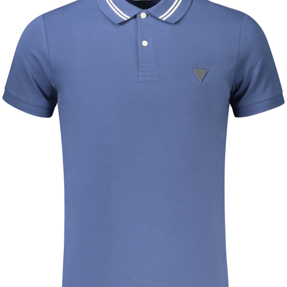 GUESS JEANS POLO MANICHE CORTE UOMO BLU