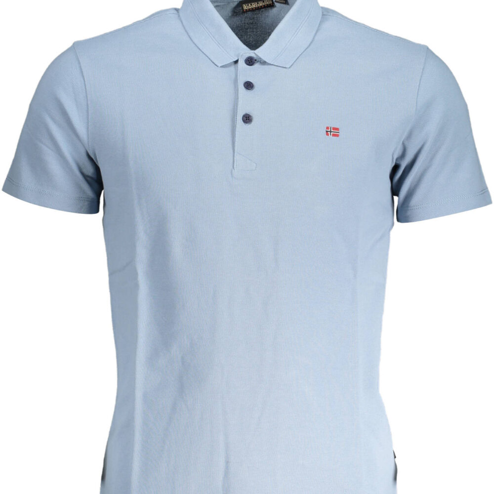 NAPAPIJRI POLO MANICHE CORTE UOMO AZZURRO