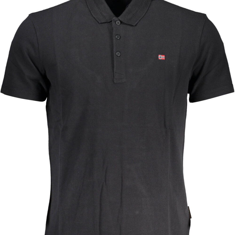 NAPAPIJRI POLO MANICHE CORTE UOMO NERO