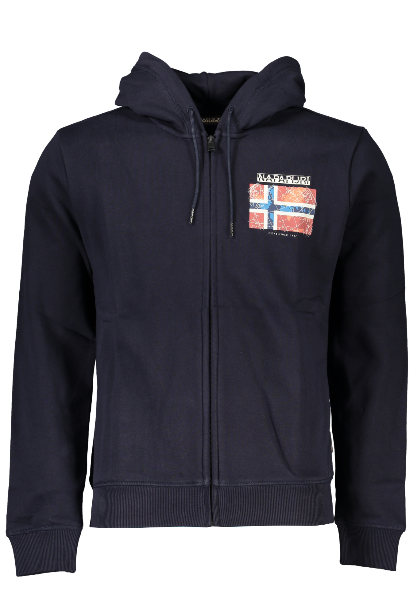 NAPAPIJRI FELPA CON ZIP UOMO BLU