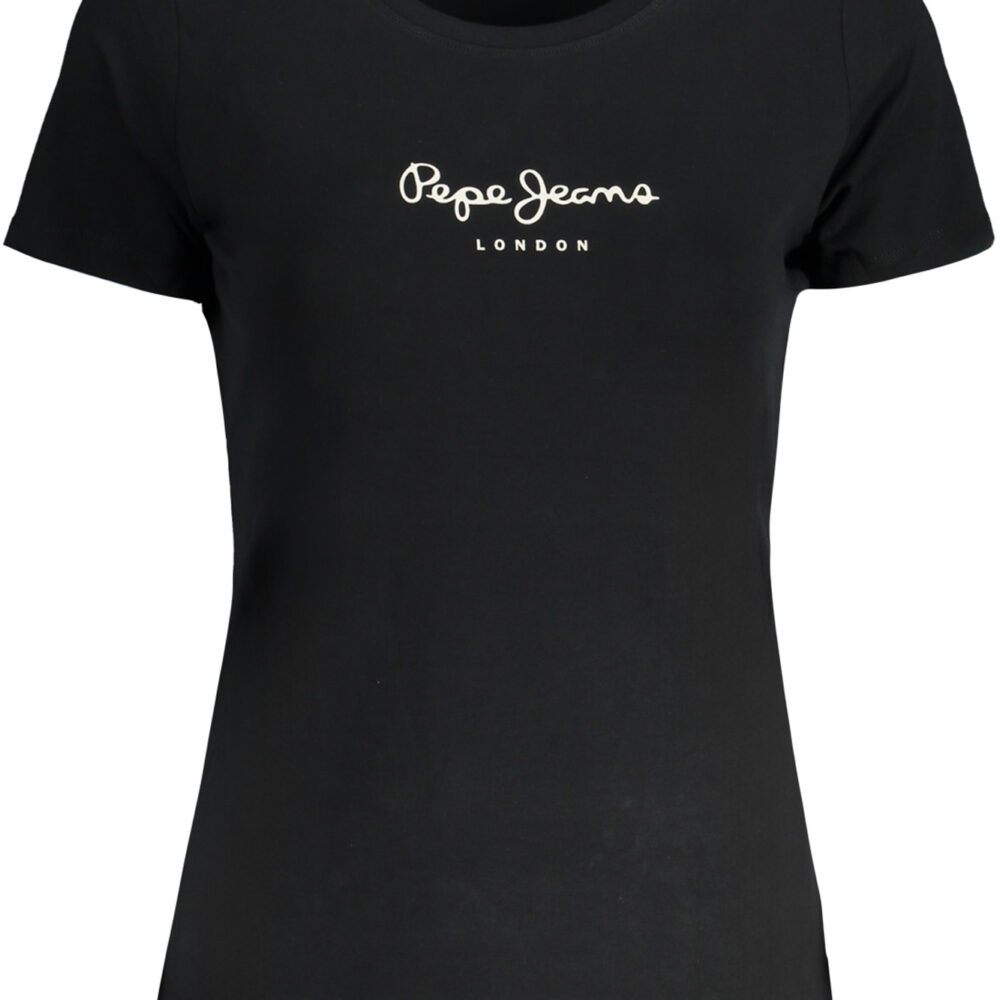 PEPE JEANS T-SHIRT MANICHE CORTE DONNA NERO