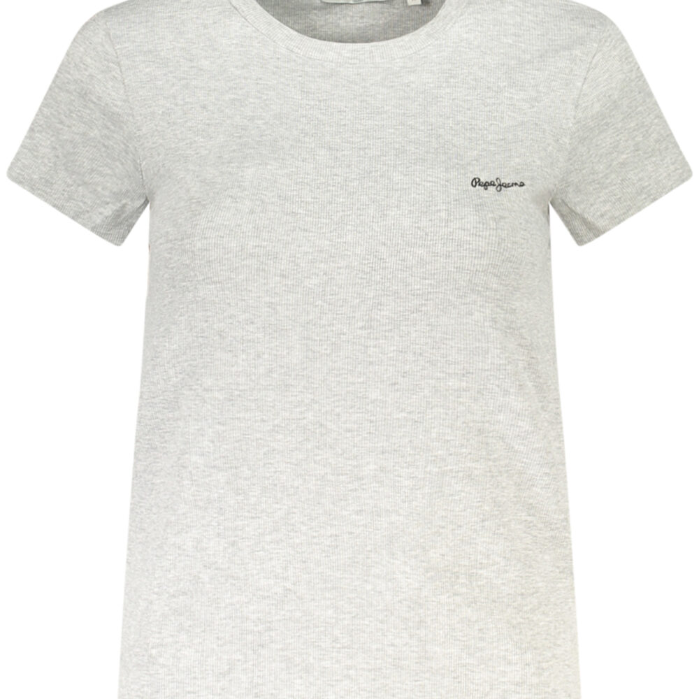PEPE JEANS T-SHIRT MANICHE CORTE DONNA GRIGIO