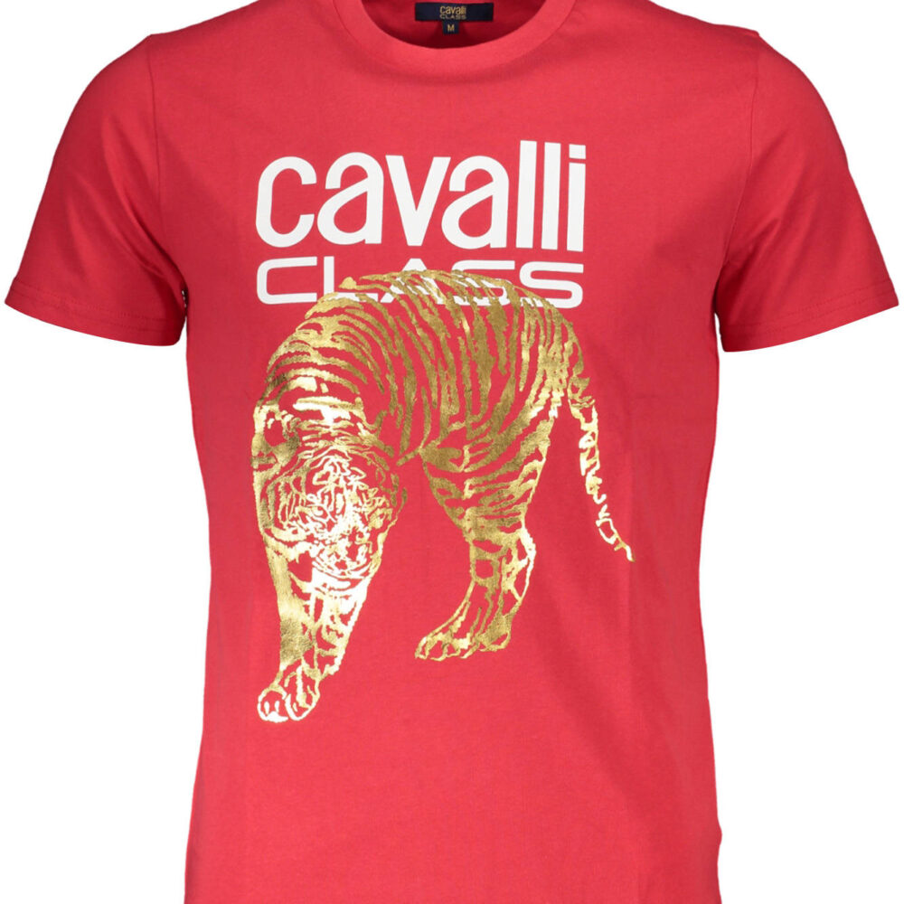 CAVALLI CLASS T-SHIRT MANICHE CORTE UOMO ROSSO