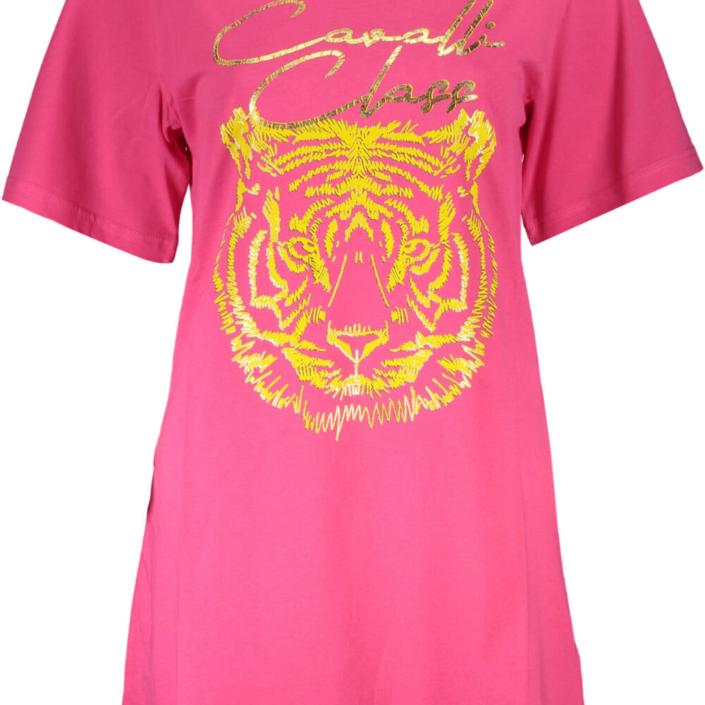 CAVALLI CLASS T-SHIRT MANICHE CORTE DONNA ROSA