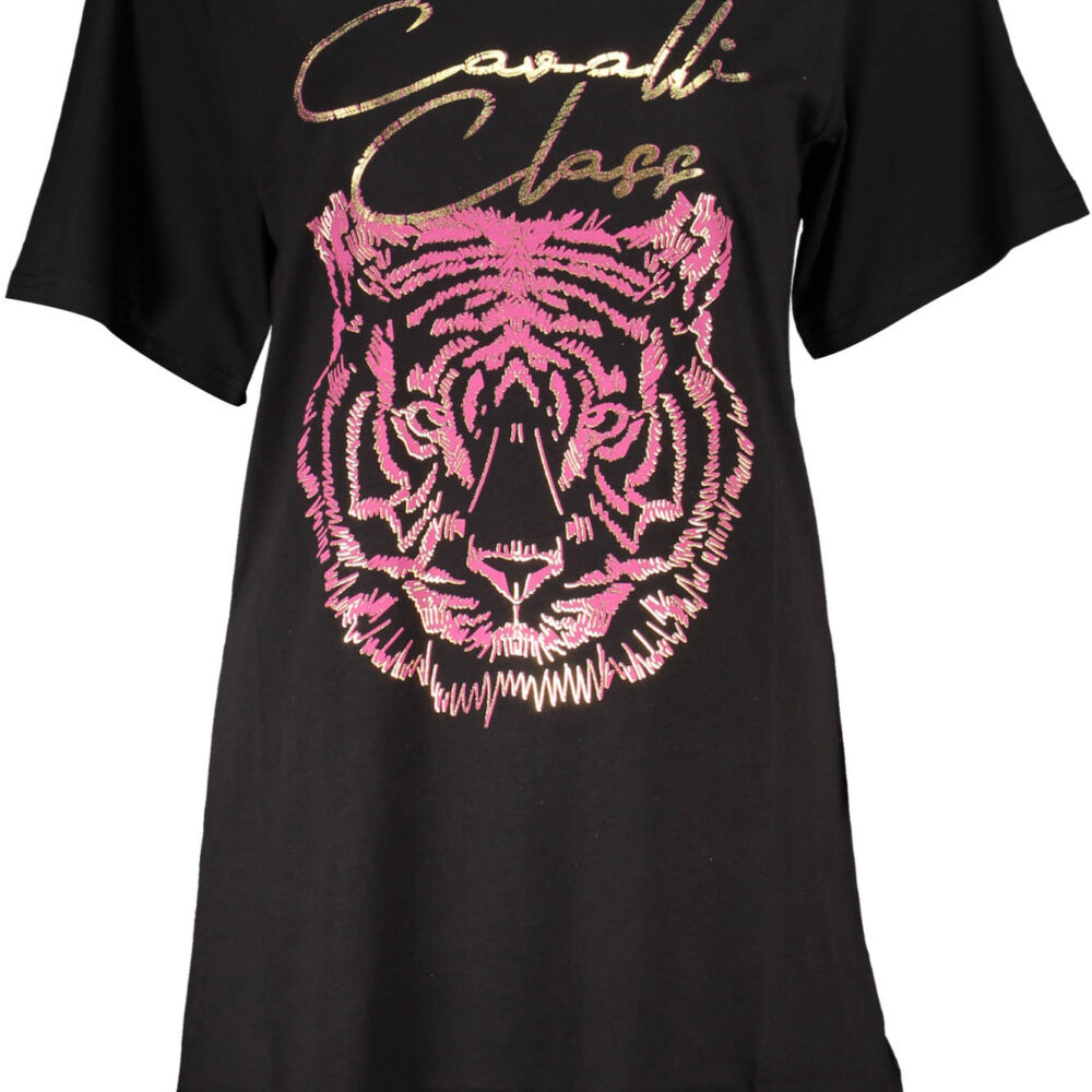 CAVALLI CLASS T-SHIRT MANICHE CORTE DONNA NERO