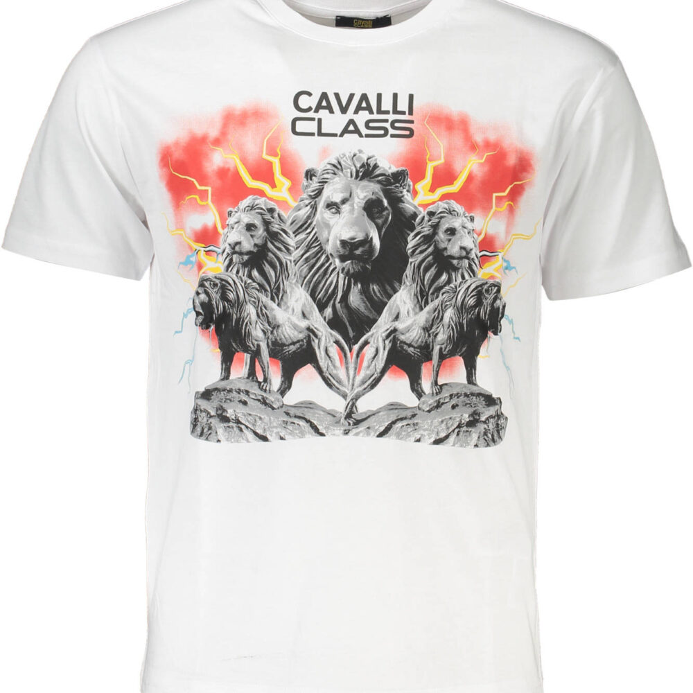 CAVALLI CLASS T-SHIRT MANICHE CORTE UOMO BIANCO