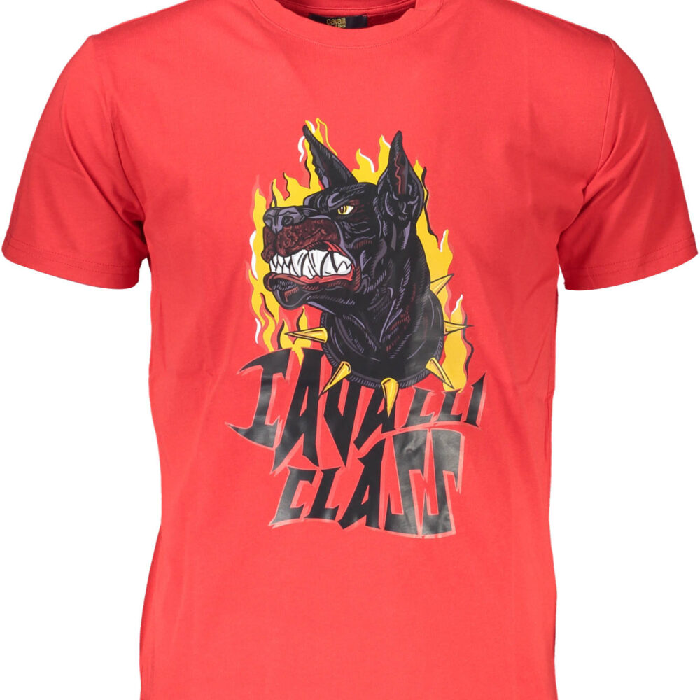 CAVALLI CLASS T-SHIRT MANICHE CORTE UOMO ROSSO