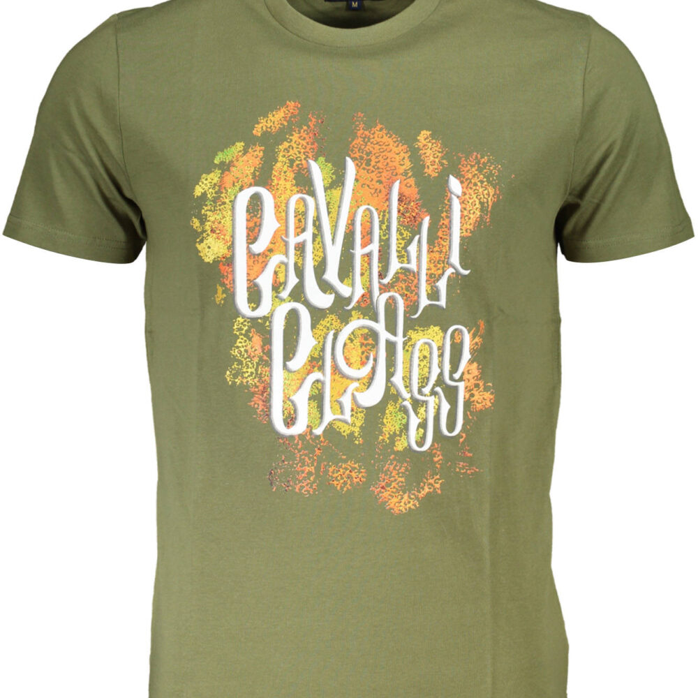CAVALLI CLASS T-SHIRT MANICHE CORTE UOMO VERDE