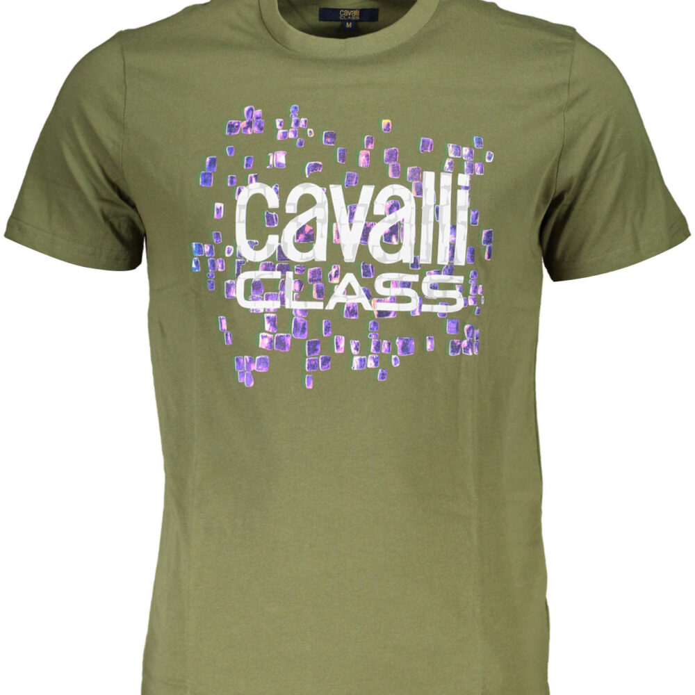 CAVALLI CLASS T-SHIRT MANICHE CORTE UOMO VERDE