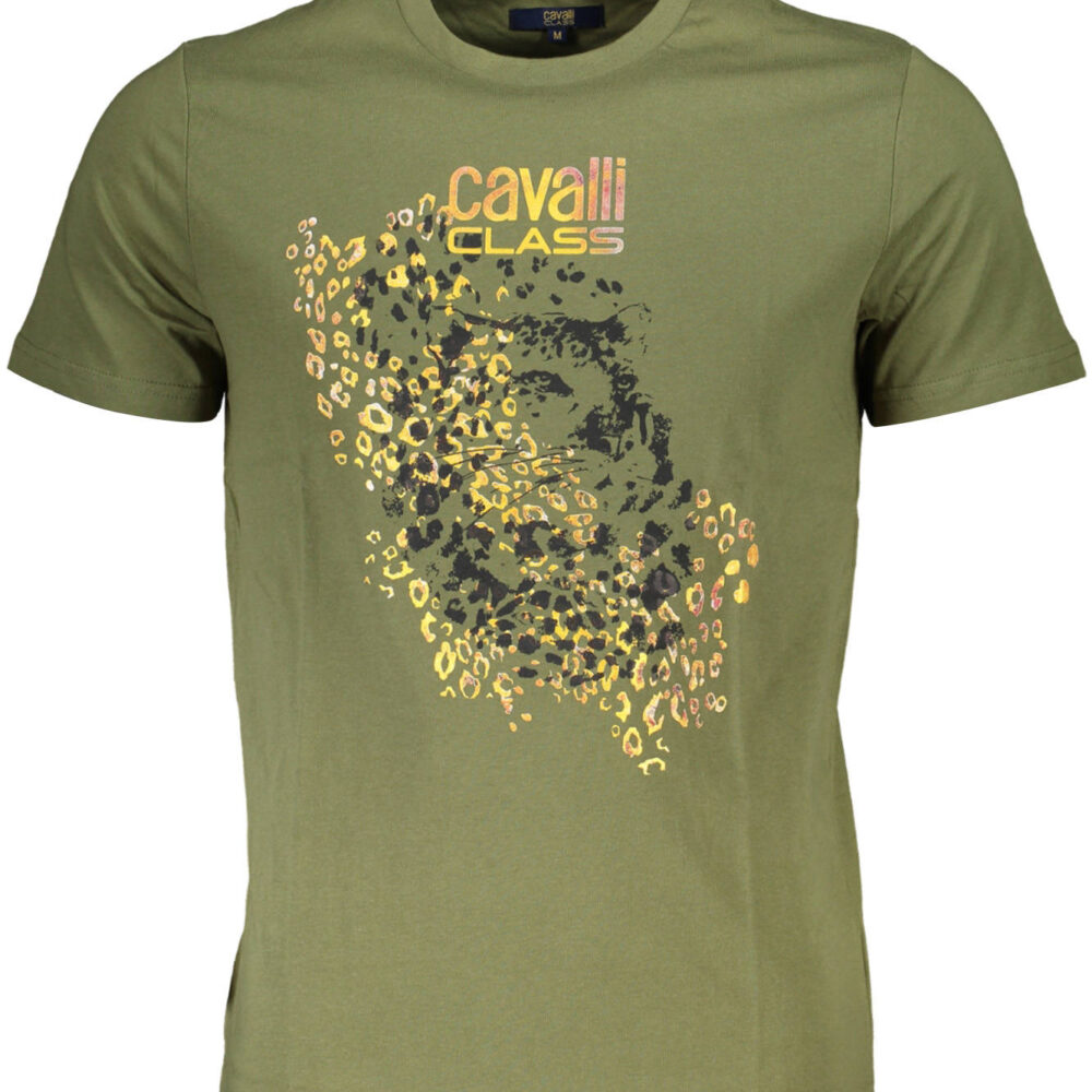 CAVALLI CLASS T-SHIRT MANICHE CORTE UOMO VERDE