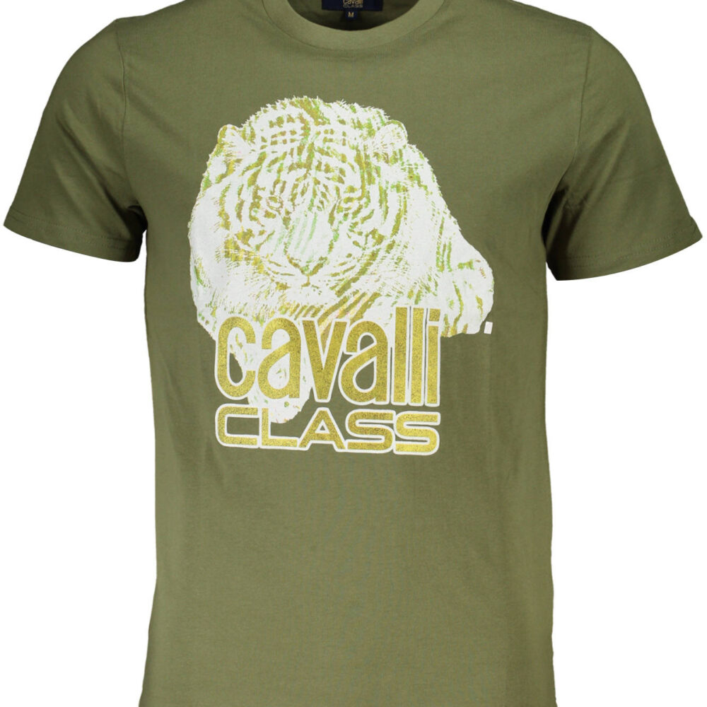 CAVALLI CLASS T-SHIRT MANICHE CORTE UOMO VERDE