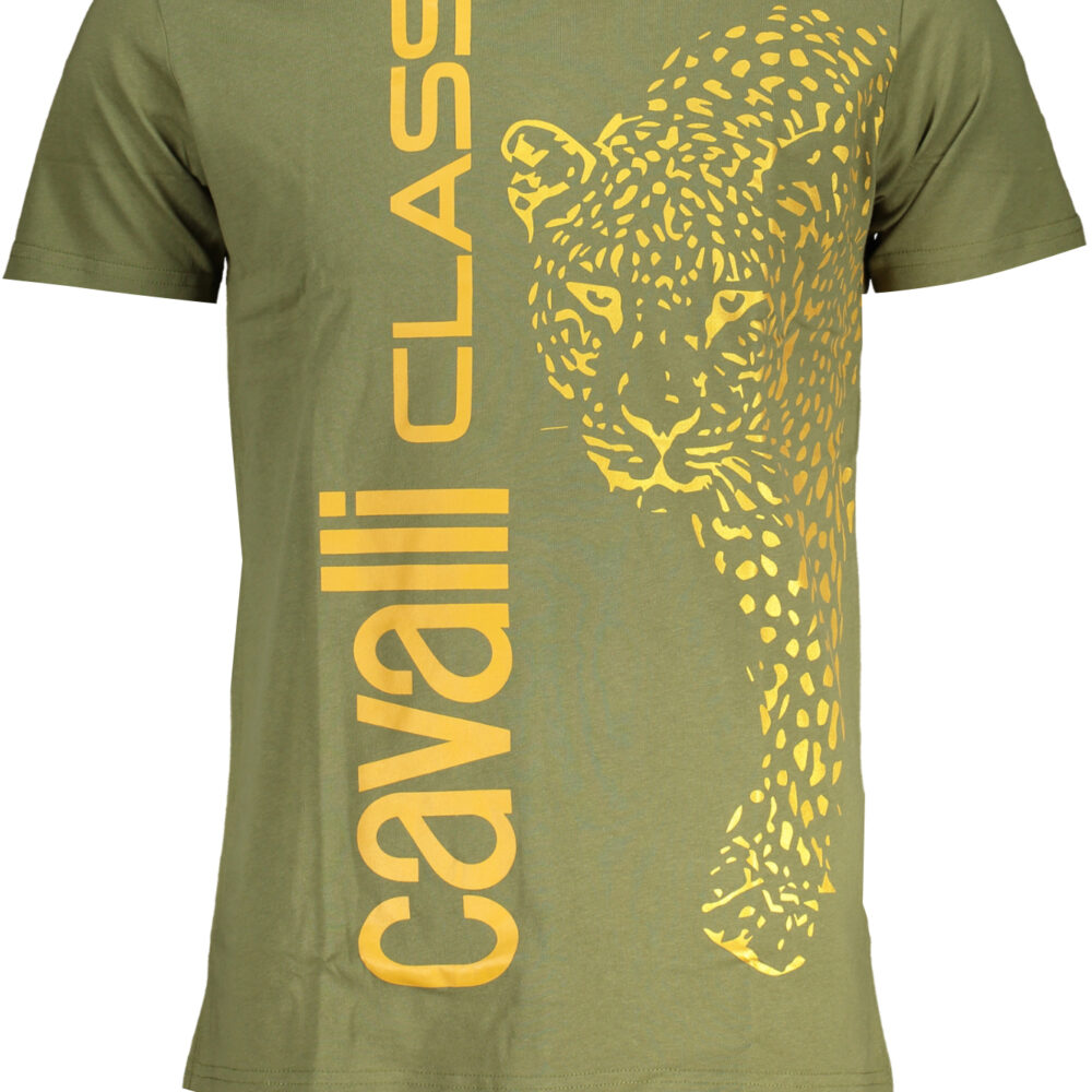 CAVALLI CLASS T-SHIRT MANICHE CORTE UOMO VERDE
