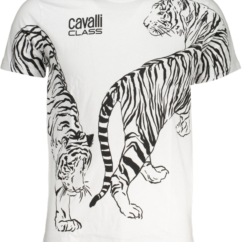 CAVALLI CLASS T-SHIRT MANICHE CORTE UOMO BIANCO