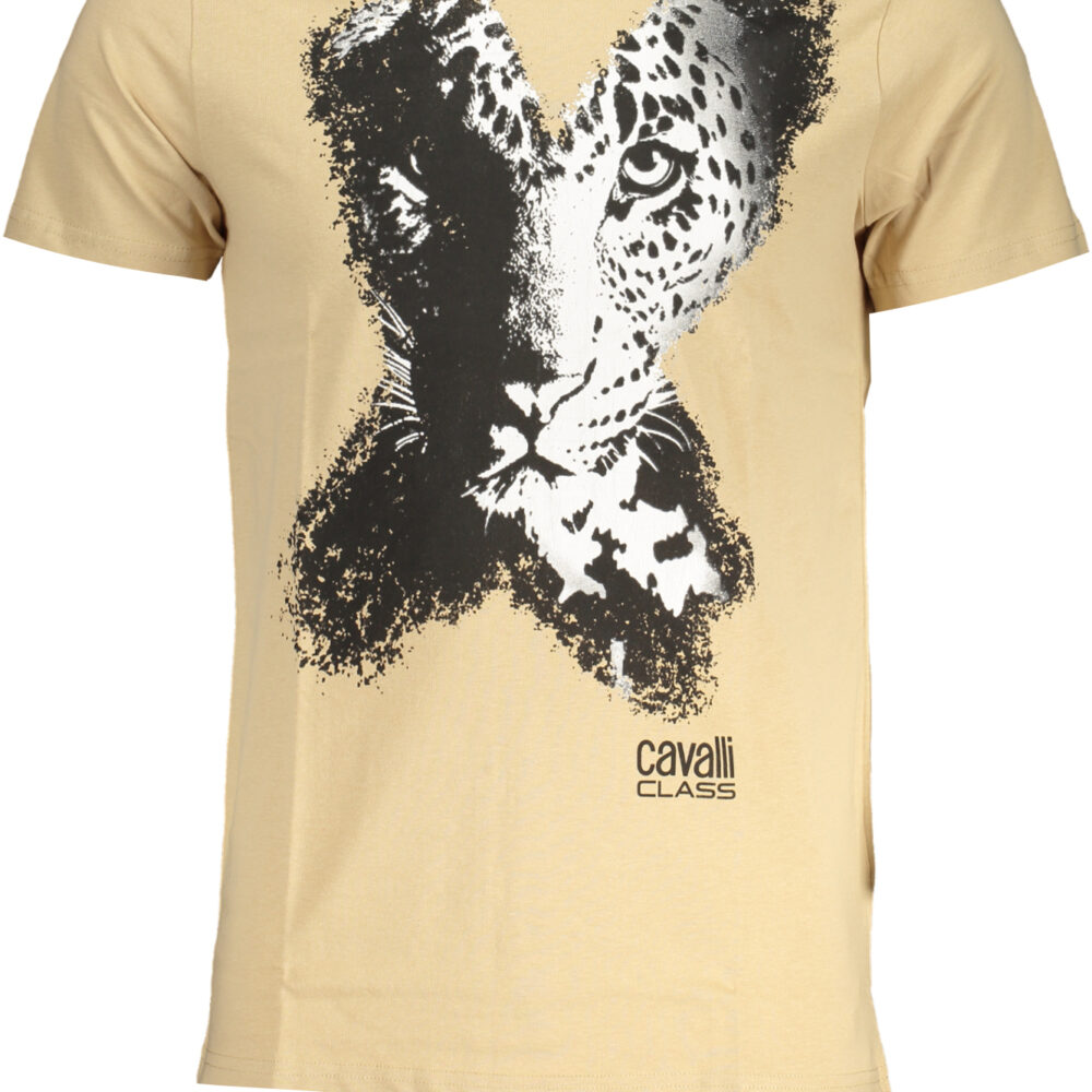 CAVALLI CLASS T-SHIRT MANICHE CORTE UOMO BEIGE