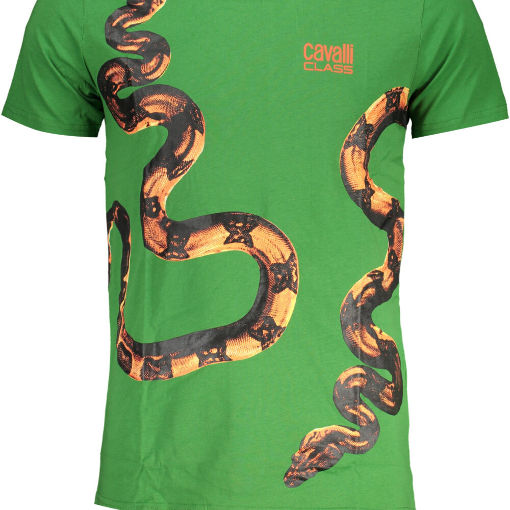 CAVALLI CLASS T-SHIRT MANICHE CORTE UOMO VERDE