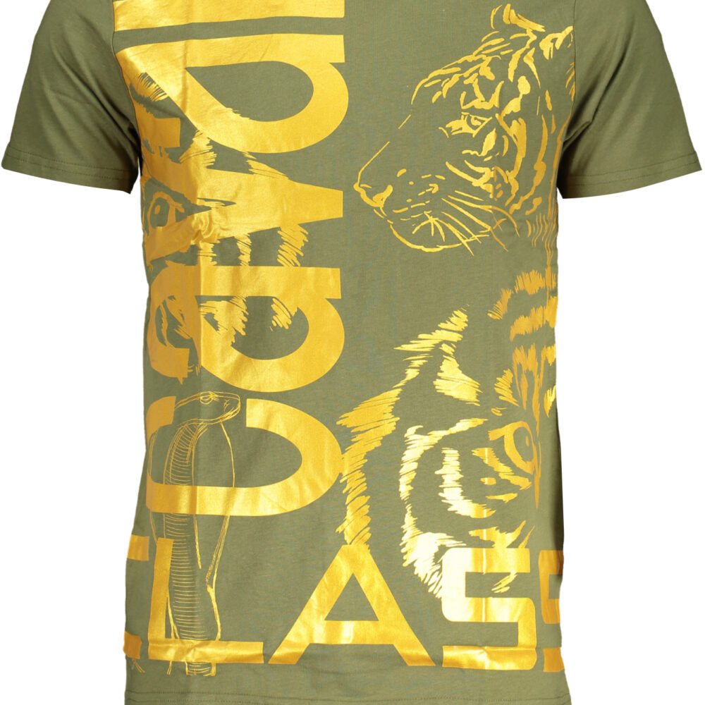 CAVALLI CLASS T-SHIRT MANICHE CORTE UOMO VERDE