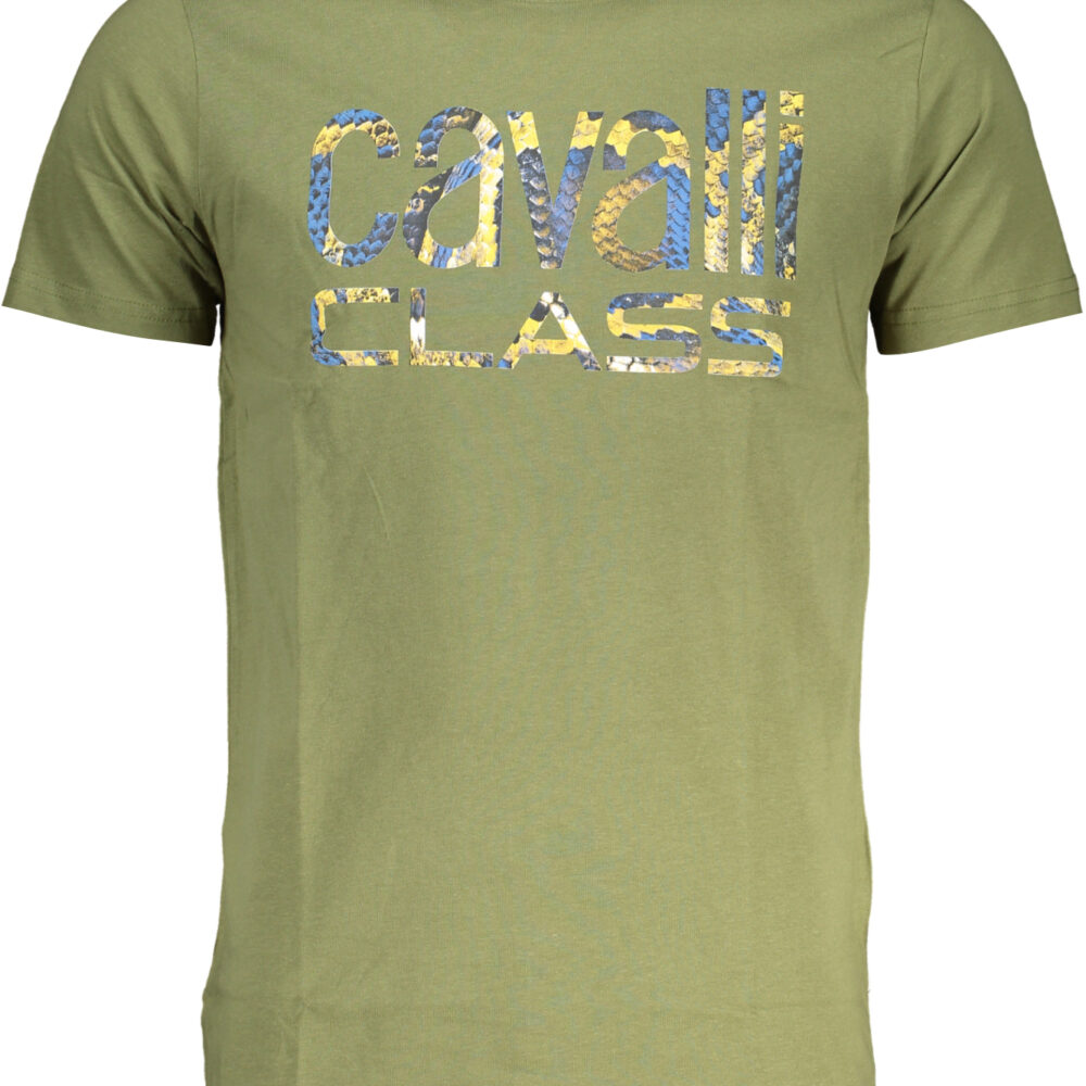 CAVALLI CLASS T-SHIRT MANICHE CORTE UOMO VERDE