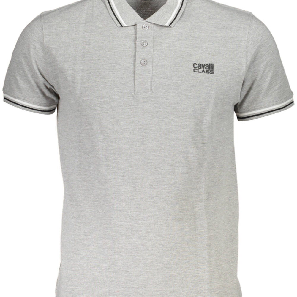 CAVALLI CLASS POLO MANICHE CORTE UOMO GRIGIO