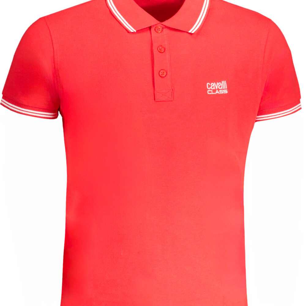 CAVALLI CLASS POLO MANICHE CORTE UOMO ROSSO