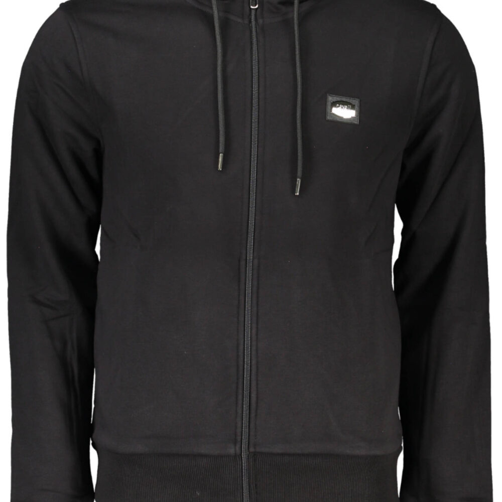 CAVALLI CLASS FELPA CON ZIP UOMO NERO