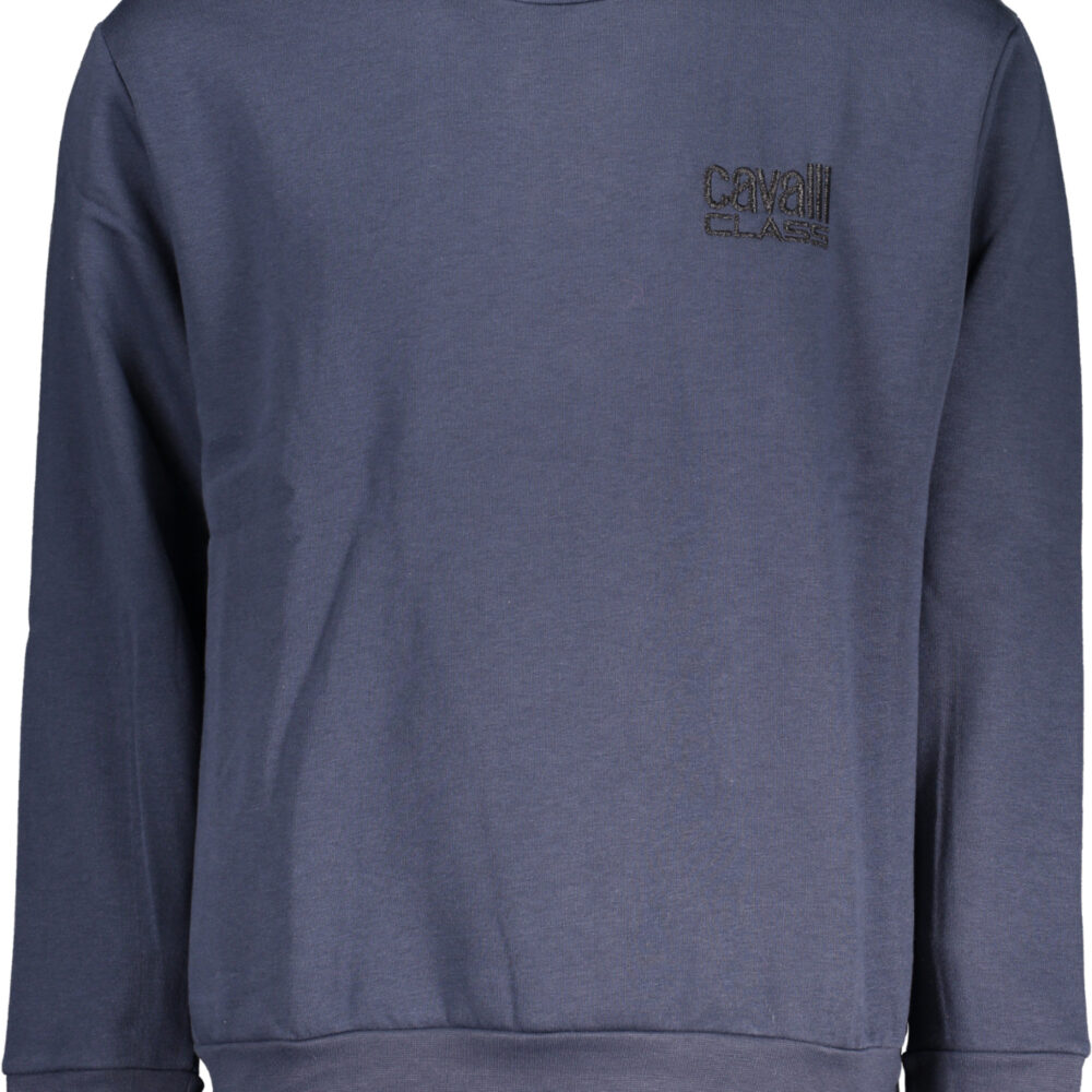 CAVALLI CLASS FELPA SENZA ZIP UOMO BLU