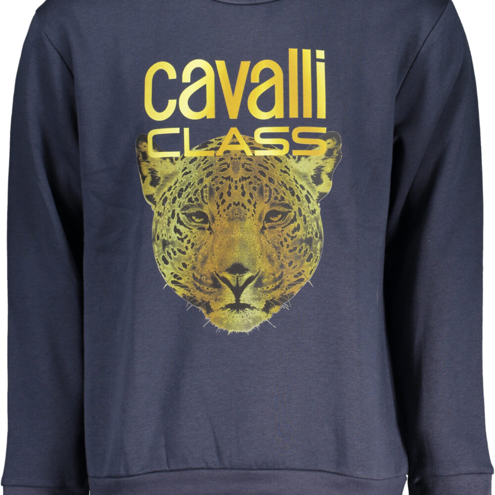 CAVALLI CLASS FELPA SENZA ZIP UOMO BLU