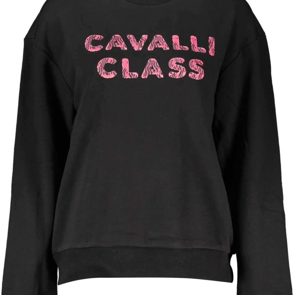 CAVALLI CLASS FELPA SENZA ZIP DONNA NERO