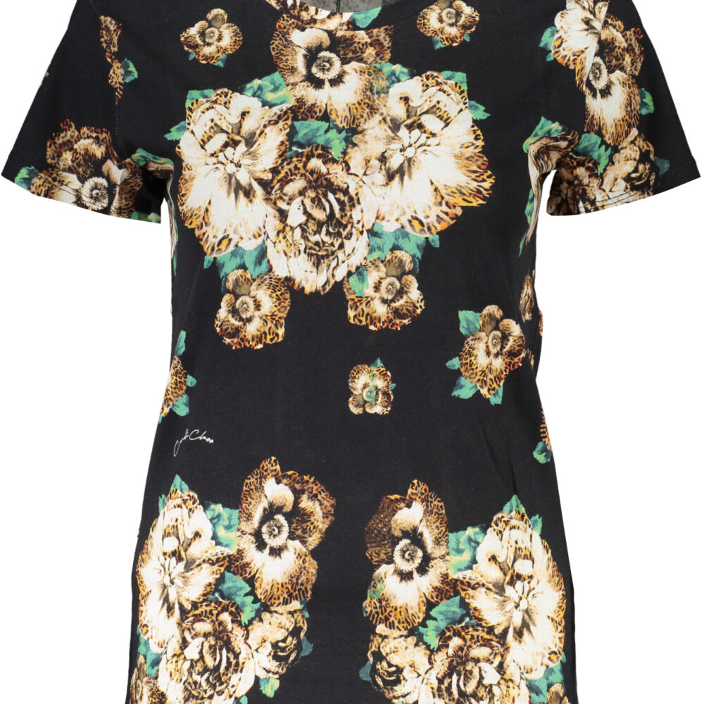 CAVALLI CLASS T-SHIRT MANICHE CORTE DONNA NERO