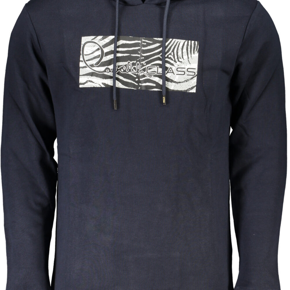 CAVALLI CLASS FELPA SENZA ZIP UOMO BLU